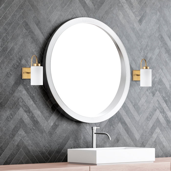Opviq Lámpara de pared Blanco y Oro Opviq Lámpara de pared Blanco y Oro